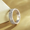 Women's Light Luxury Geometric 925 Silver Ring With Inlaid Zircon And Electroplating