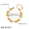Women's Light Luxury Geometric Stainless Steel Bracelet With 18K Vacuum Plating And Elegant Thick Chain Design