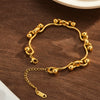 Women's Light Luxury Geometric Stainless Steel Bracelet With 18K Vacuum Plating And Elegant Thick Chain Design