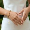 Women's Light Luxury Geometric Stainless Steel Bracelet With 18K Vacuum Plating And Elegant Thick Chain Design