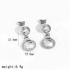 Women's Light Luxury Geometric Stainless Steel Earrings Set With Zirconia