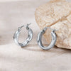 Women's Light Luxury Geometric Titanium Steel Electroplated Circle Earrings