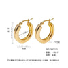 Women's Light Luxury Geometric Titanium Steel Electroplated Circle Earrings