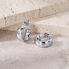 Women's Light Luxury Geometric Titanium Steel Electroplated Circle Earrings