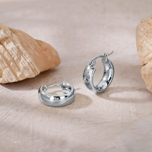 Women's Light Luxury Geometric Titanium Steel Electroplated Circle Earrings