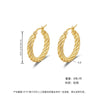 Women's Light Luxury Geometric Titanium Steel Electroplated Circle Earrings