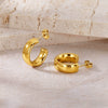 Women's Light Luxury Geometric Titanium Steel Electroplated Circle Earrings