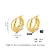 Women's Light Luxury Geometric Titanium Steel Electroplated Circle Earrings