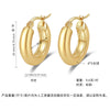 Women's Light Luxury Geometric Titanium Steel Electroplated Circle Earrings