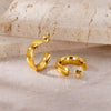 Women's Light Luxury Geometric Titanium Steel Electroplated Circle Earrings