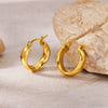 Women's Light Luxury Geometric Titanium Steel Electroplated Circle Earrings