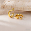 Women's Light Luxury Geometric Titanium Steel Electroplated Circle Earrings
