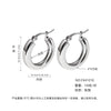 Women's Light Luxury Geometric Titanium Steel Electroplated Circle Earrings