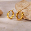 Women's Light Luxury Geometric Titanium Steel Electroplated Circle Earrings