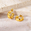 Women's Light Luxury Geometric Titanium Steel Electroplated Circle Earrings