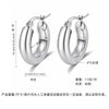 Women's Light Luxury Geometric Titanium Steel Electroplated Circle Earrings