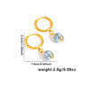 Women's Light Luxury Geometric Titanium Steel Necklace And Earring Set With Electroplating And Water Drop Design