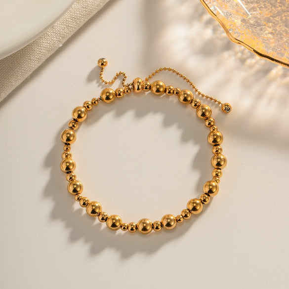 Women's Light Luxury Geometric Titanium Steel Nonfading Pull Bracelet Jewelry With Electroplating