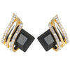 Women's Light Luxury Geometric Zinc Alloy Crystal Earrings With Wings And Quadrilateral Design