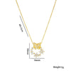 Women's Light Luxury Geometric Zircon Colorful Bow Donut Pendant Titanium Steel Clavicle Ochain