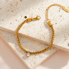 Women's Light Luxury Geometric Zircon Stainless Steel Bracelet With 18K Vacuum Plating Simple Fashion Jewelry