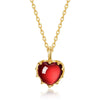 Women's Light Luxury Gloomy Color Geometric Diamond Inlaid 925 Silver Clavicle Necklace Pendant