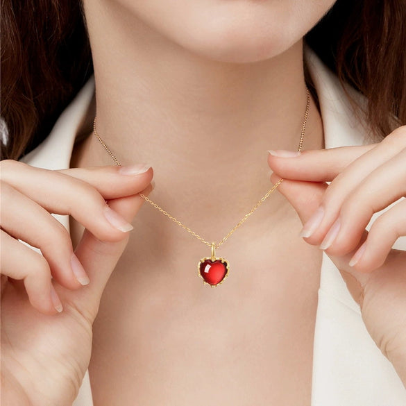 Women's Light Luxury Gloomy Color Geometric Diamond Inlaid 925 Silver Clavicle Necklace Pendant