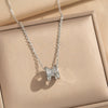 Women's Light Luxury Gold Plated Diamond Necklace With Letter And Number Patterns Made Of Titanium Steel And Copper Zircon