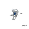 Women's Light Luxury High Grade Zircon Ring With Geometric Design Copper Vacuum Electroplating Of Titanium Steel In Furnace