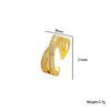 Women's Light Luxury High Grade Zircon Ring With Geometric Design Copper Vacuum Electroplating Of Titanium Steel In Furnace