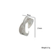 Women's Light Luxury High Grade Zircon Ring With Geometric Design Copper Vacuum Electroplating Of Titanium Steel In Furnace