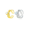 Women's Light Luxury High Grade Zircon Ring With Geometric Design Copper Vacuum Electroplating Of Titanium Steel In Furnace