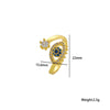 Women's Light Luxury High Grade Zircon Ring With Geometric Design Copper Vacuum Electroplating Of Titanium Steel In Furnace