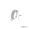 Women's Light Luxury High Grade Zircon Ring With Geometric Design Copper Vacuum Electroplating Of Titanium Steel In Furnace
