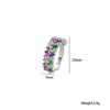 Women's Light Luxury High Grade Zircon Ring With Geometric Design Copper Vacuum Electroplating Of Titanium Steel In Furnace
