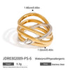 Women's Light Luxury Highend Colorblocking Stainless Steel Geometric Rings With Electroplating Jewelry