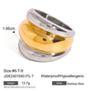 Women's Light Luxury Highend Colorblocking Stainless Steel Geometric Rings With Electroplating Jewelry