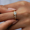 Women's Light Luxury Highend Design S925 Sterling Silver Ring With Moissanite Geometric Style Set With Diamonds