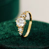 Women's Light Luxury Highend Design S925 Sterling Silver Ring With Moissanite Geometric Style Set With Diamonds