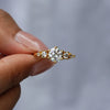 Women's Light Luxury Highend Design S925 Sterling Silver Ring With Moissanite Geometric Style Set With Diamonds