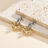 Women's Light Luxury Highend Geometric Hollow Flower Earrings With Vacuum Real Gold Plating In Pvd Furnace