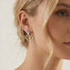 Women's Light Luxury Highend Geometric Hollow Flower Earrings With Vacuum Real Gold Plating In Pvd Furnace