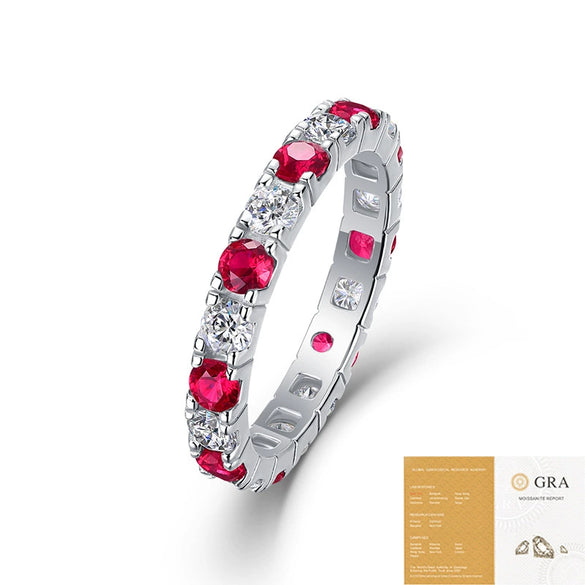 Women's Light Luxury Highend 925 Silver Ring Geometric Pattern Inlay With Sapphire And Moissanite