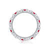 Women's Light Luxury Highend 925 Silver Ring Geometric Pattern Inlay With Sapphire And Moissanite
