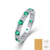 Women's Light Luxury Highend 925 Silver Ring Geometric Pattern Inlay With Sapphire And Moissanite