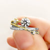 Women's Light Luxury Ins Style Ring Copper Zirconia Universe Planet Track Design