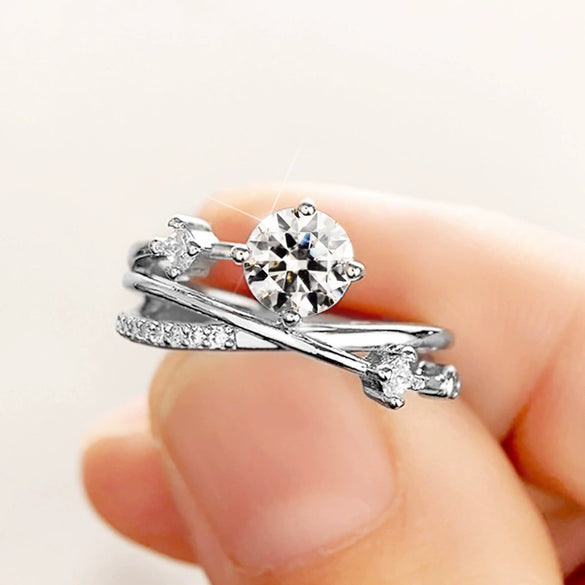 Women's Light Luxury Ins Style Ring Copper Zirconia Universe Planet Track Design