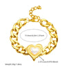 Women's Light Luxury Love Heart Stainless Steel Jewelry Set With Electroplating Bracelet Necklace Earrings