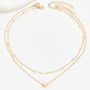 Women's Light Luxury Multi Layer Copper Pearl Necklace With Electroplated Heart Pendant Choker