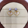 Women's Light Luxury Natural Freshwater Pearl And Sea Shell Heart Earrings In S925 Sterling Silver And 18K Goldfilled